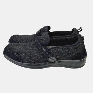 Orthofeet 821 Quincy Shoes Womens 8 B Medium Black Mary Jane Slip On Comfort